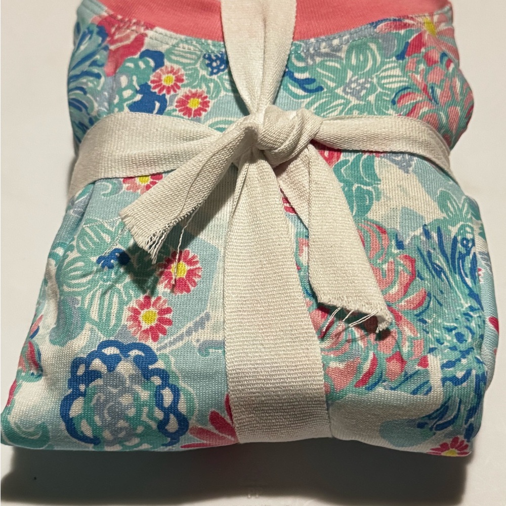 Lilly Pulitzer Pottery Barn 2 Pc Pajama Set Girls Size 10 Long John